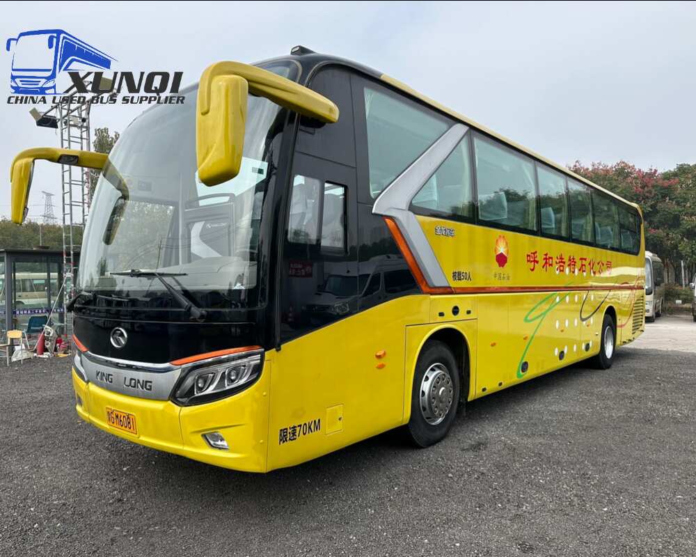 Used Kinglong bus XMQ6127 50 Seats 12 meters long bus 2019 Year weichai 6-cylinder engine