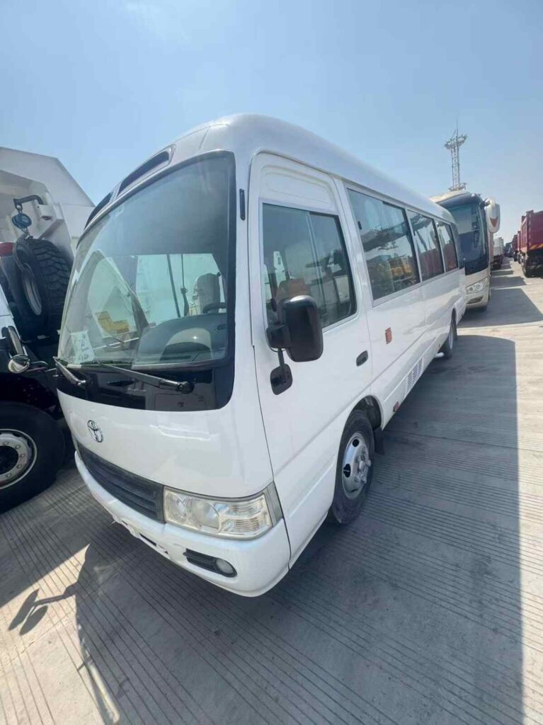 Three diesel Coaster buses shipped from China to Ghana