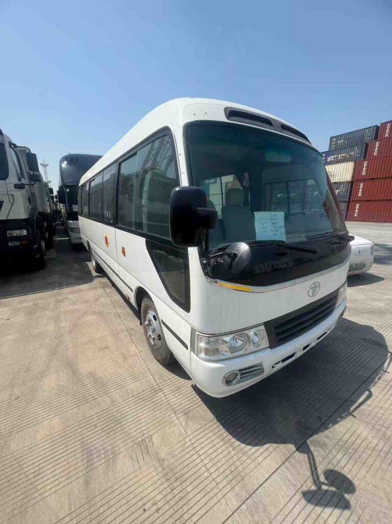 Three diesel Coaster buses shipped from China to Ghana