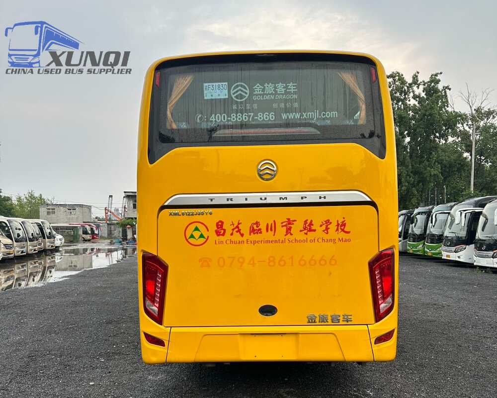Used Golden Dragon bus XML6122 50 Seats 2019 Year 12 meters long China bus yuchai 6-cylinder diesel engine