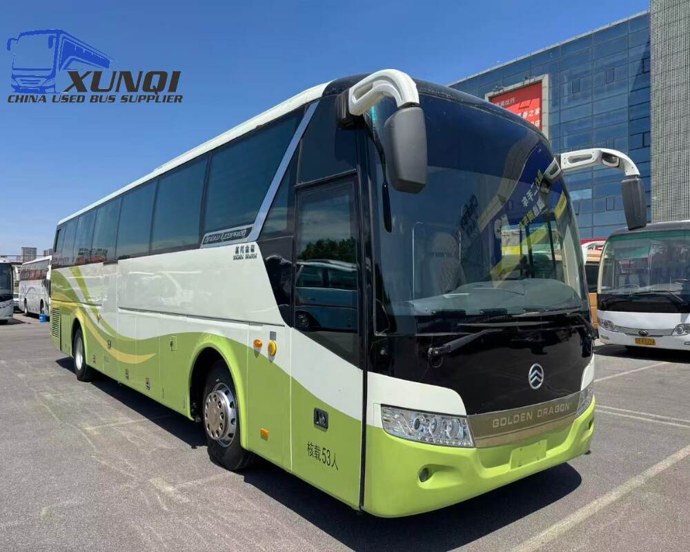 Used Golden Dragon bus XML6127 53 Seats 2013 Year 12 Seters long China bus yuchai 6-cylinder diesel engine