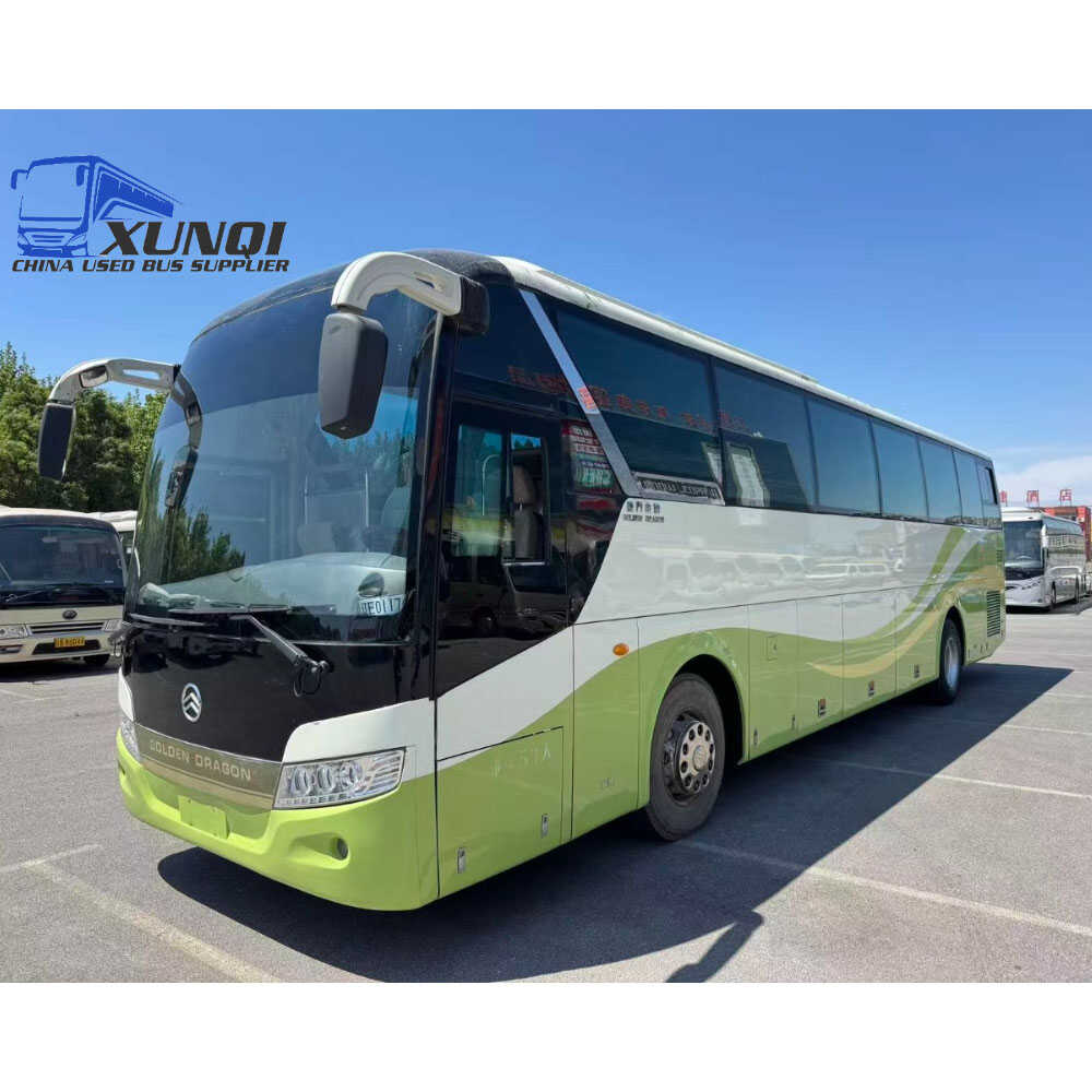 Used Golden Dragon bus XML6127 53 Seats 2013 Year 12 Seters long China bus yuchai 6-cylinder diesel engine