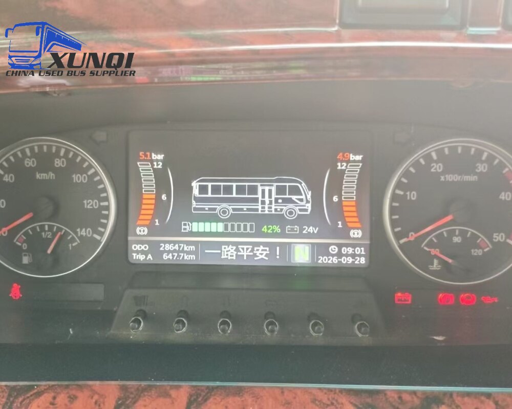 Used Golden Dragon bus XML6601 19 Seats 2021 Year 6 Seters long China bus yuchai 4-cylinder diesel engine