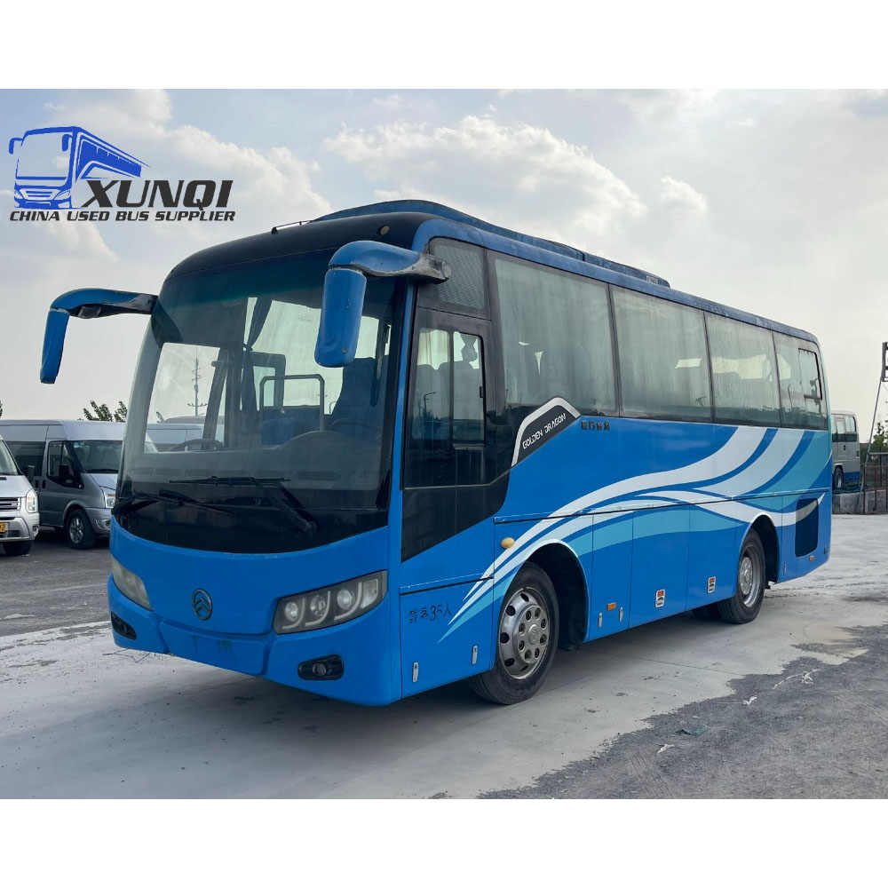 Used Golden Dragon bus XML6807 35 Seats 2012 Year 8 meters long China bus yuchai 4-cylinder diesel engine