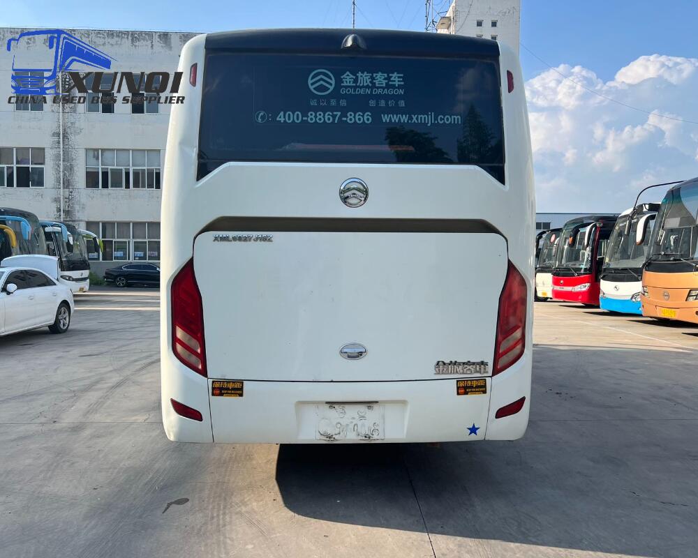 Used Golden Dragon bus XML6827 34 Seats 2018 Year 8 Seters long China bus yuchai 4-cylinder diesel engine