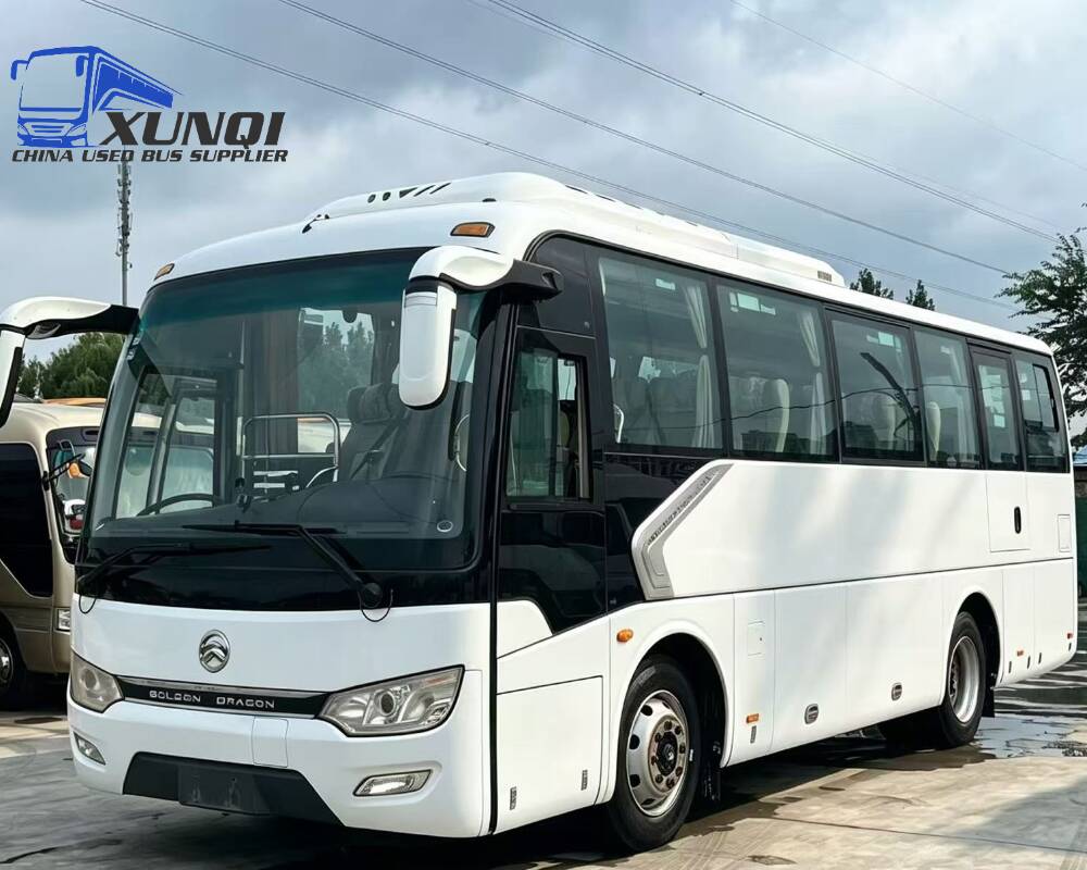 Used Golden Dragon bus XML6857 36 Seats 2019 Year 8 Seters long China bus yuichai 6-cylinder diesel engine