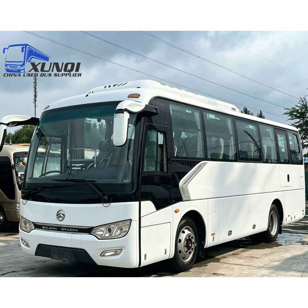 Used Golden Dragon bus XML6857 36 Seats 2019 Year 8 Seters long China bus yuichai 6-cylinder diesel engine