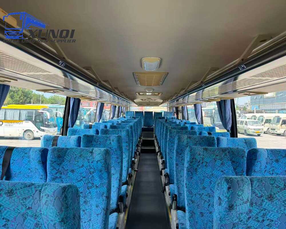 Used Haige bus KLQ6129 55 Seats 2015 Year 12 Seters long China bus weichai 6-cylinder diesel engine