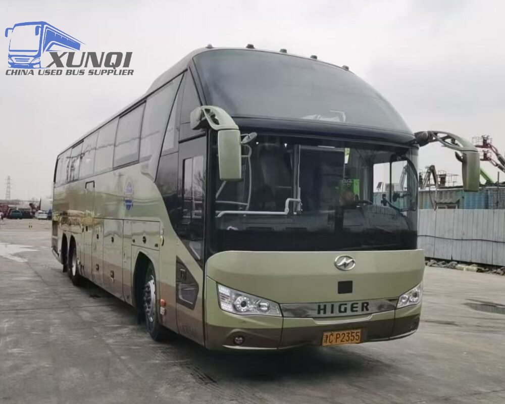 Used Haige bus KLQ6132 56 Seats 2023 Year 13 Seters long China bus weichai 6-cylinder diesel engine