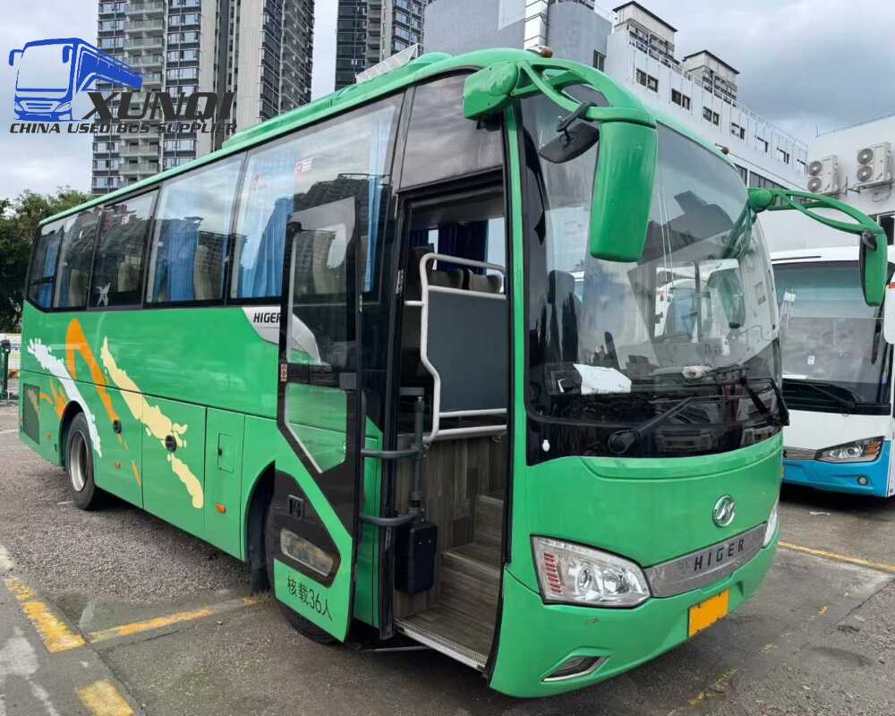 Used Haige bus KLQ6829 36 Seats 2023 Year 8 Seters long China bus yuchai 4-cylinder diesel engine