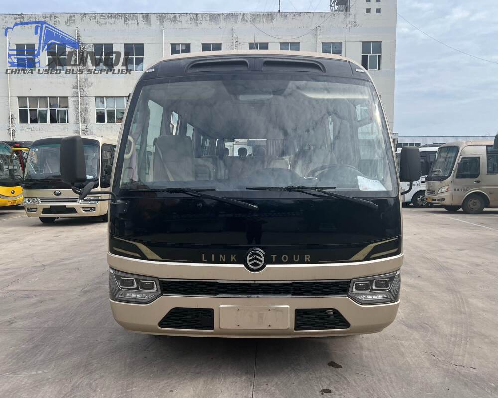 Used Jinlv bus XML6729 19 Seats 2021 Year 7 meters long China bus weichai 4-cylinder diesel engine