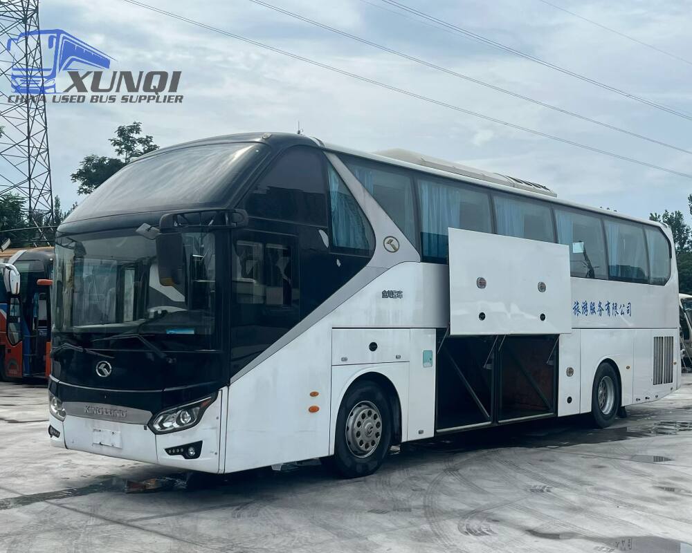 Used Kinglong bus XMQ6125 52 Seats 2017 Year 12 meters long China bus weichai 6-cylinder diesel engine