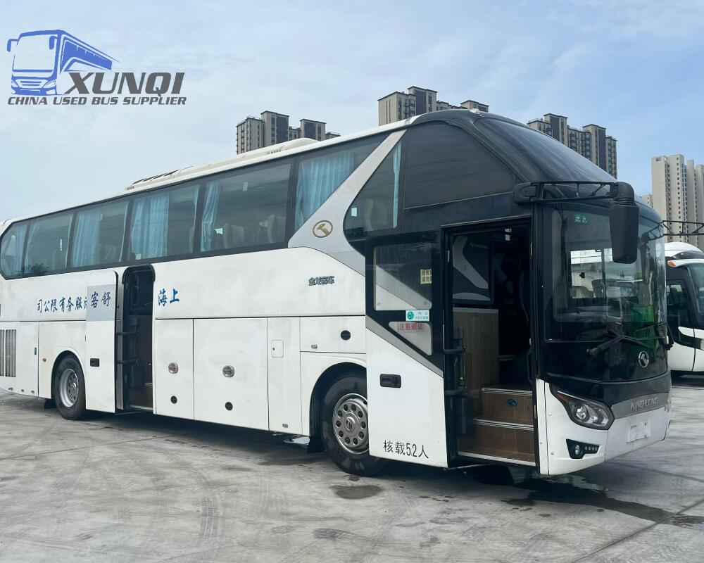 Used Kinglong bus XMQ6125 52 Seats 2017 Year 12 meters long China bus weichai 6-cylinder diesel engine