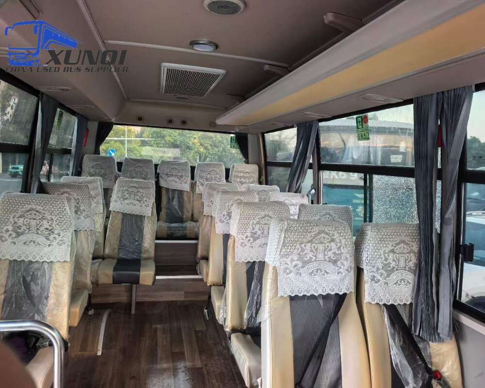 Used Ankai bus HFF6609 19 Seats 2021 Year 6 Seters long China bus yuchai 4-cylinder diesel engine