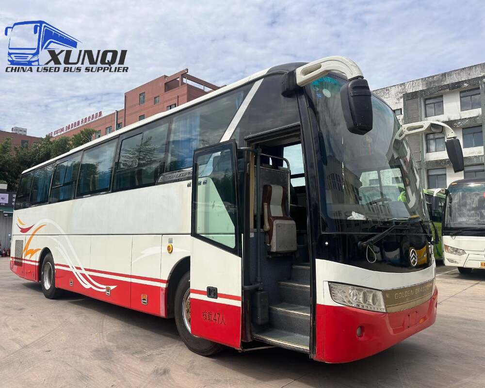 Used Golden Dragon bus XML6103 47 Seats 2014 year 10 meters long China bus yuchai 6-cylinder diesel engine