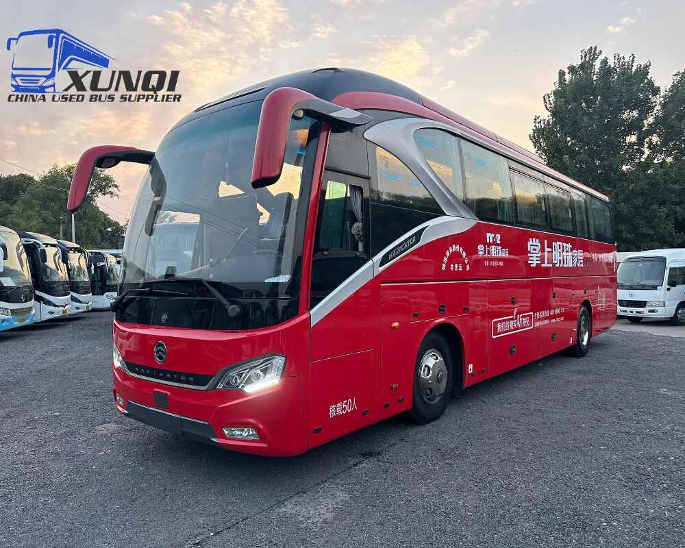 Used Golden Dragon bus XML6129 50 Seats 2019 Year 12 Seters long China bus weichai 6-cylinder diesel engine