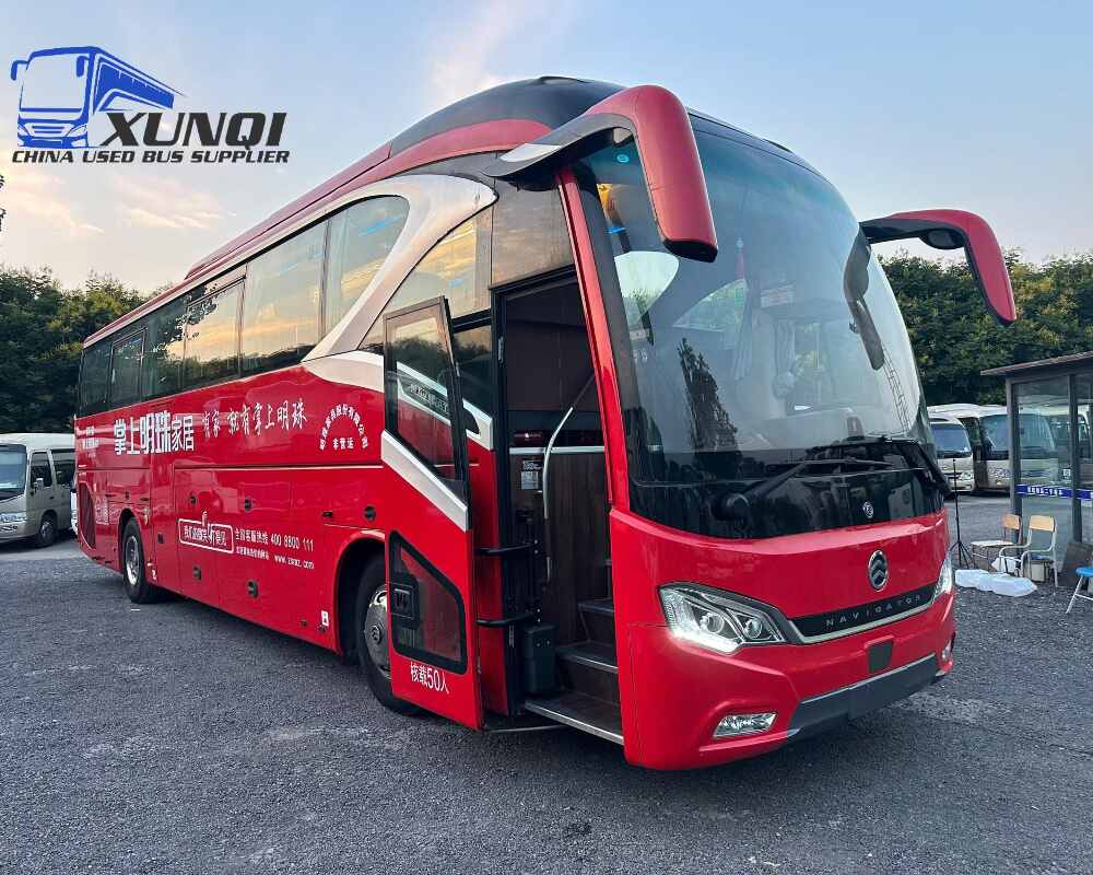 Used Golden Dragon bus XML6129 50 Seats 2019 Year 12 Seters long China bus weichai 6-cylinder diesel engine
