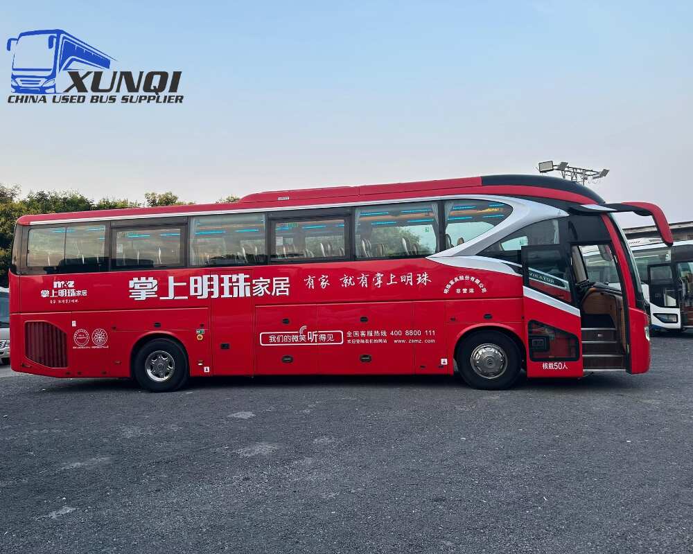 Used Golden Dragon bus XML6129 50 Seats 2019 Year 12 Seters long China bus weichai 6-cylinder diesel engine