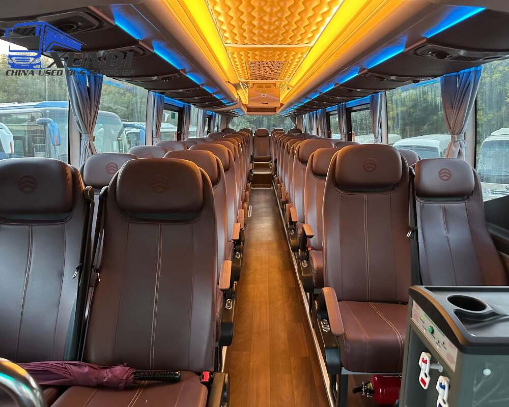 Used Golden Dragon bus XML6129 50 Seats 2019 Year 12 Seters long China bus weichai 6-cylinder diesel engine