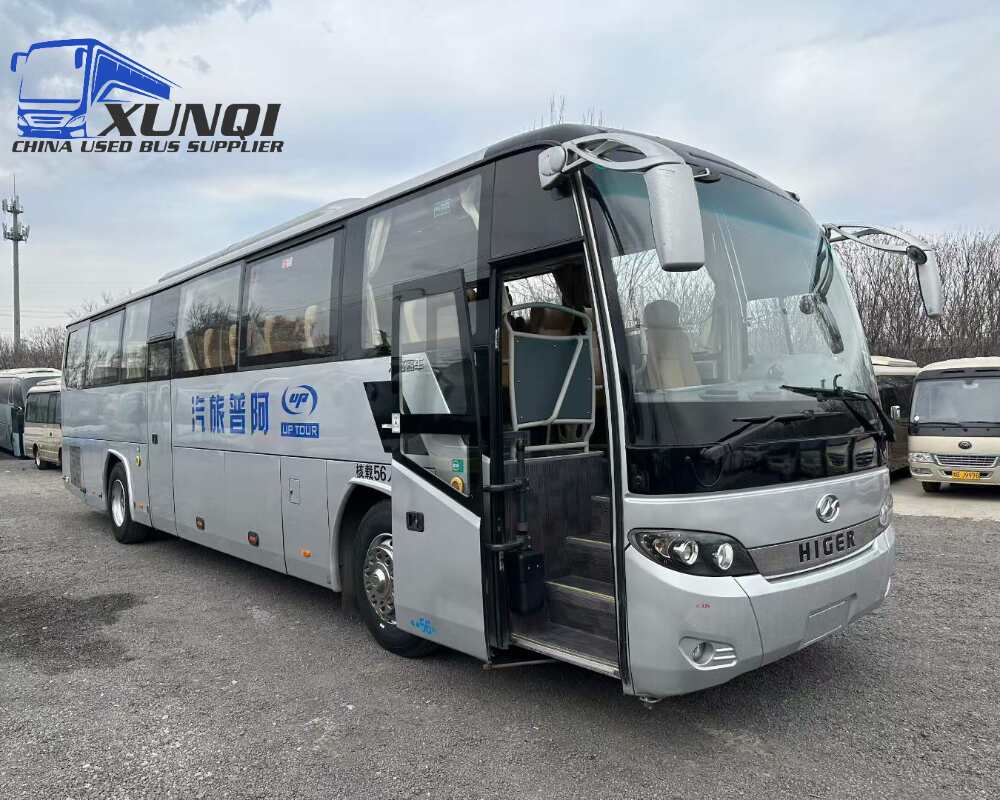 Used Haige bus KLQ6125 56 Seats 2019 Year 12 Seters long China bus yuchai 6-cylinder diesel engine