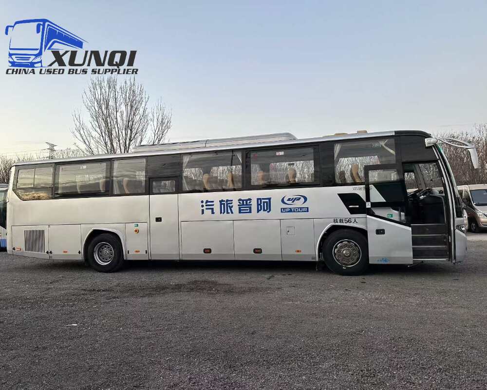 Used Haige bus KLQ6125 56 Seats 2019 Year 12 Seters long China bus yuchai 6-cylinder diesel engine