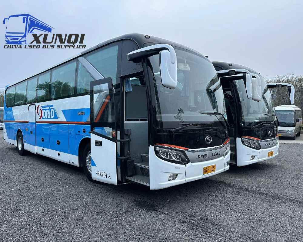 Used Kinglong bus XMQ6129 54 Seats 2018 Year 12 Seters long China bus yuchai 6-cylinder diesel engine