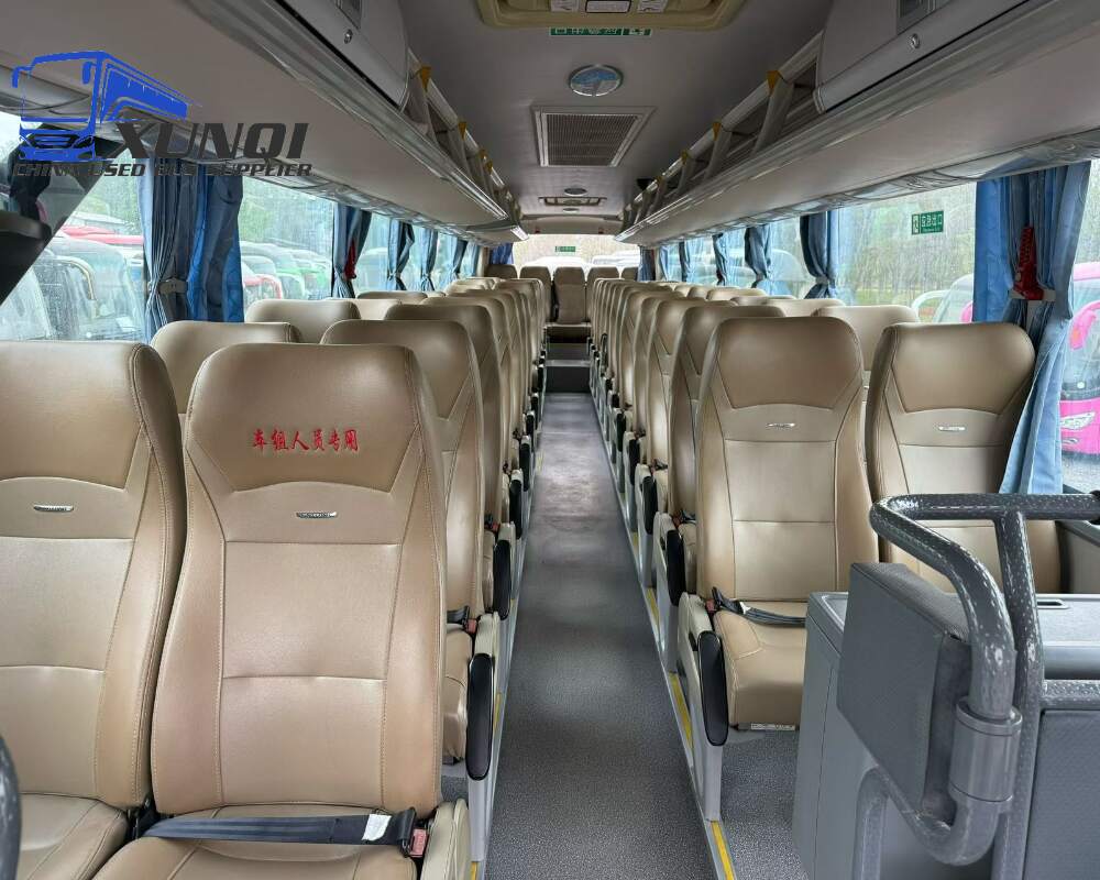 Used Kinglong bus XMQ6129 54 Seats 2018 Year 12 Seters long China bus yuchai 6-cylinder diesel engine